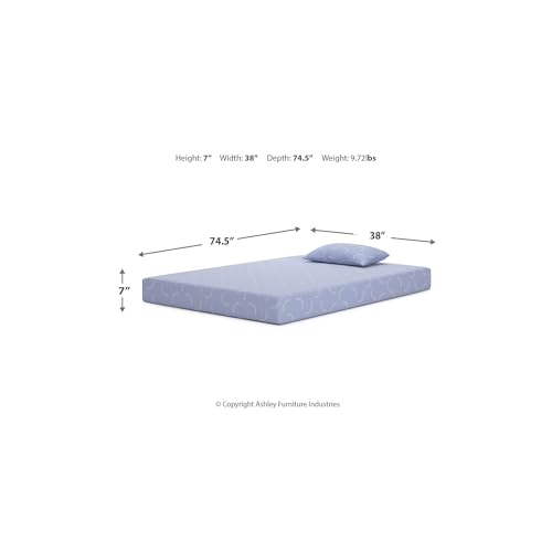 7 Inch Twin Memory Foam Mattress and Pillow