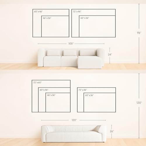 36"x60" Extra Large Framed Wall Art Dramatic Canyon Storm Cloudscape Illustration for Home Living Room Bedroom Decor