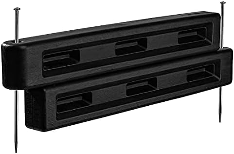 Playsafer Playground Edging Border -12" High Plastic Interlocking Timber for Playgrounds, and Play-Areas - Black - 52" L X 4" W X 12" H (6 Pack)