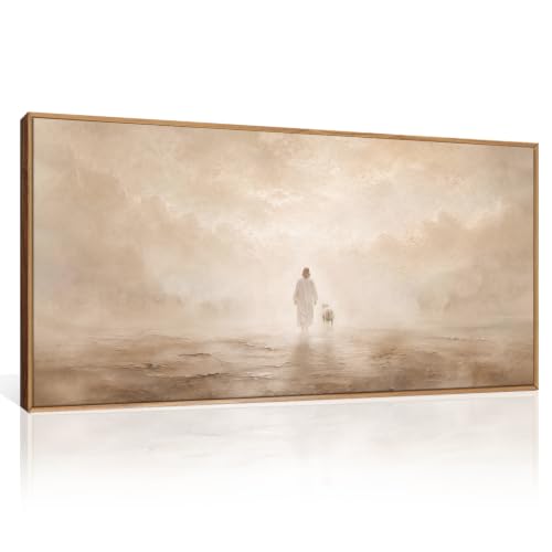 Jesus Leaves The 99 Sheep Framed Canvas Wall Art Set