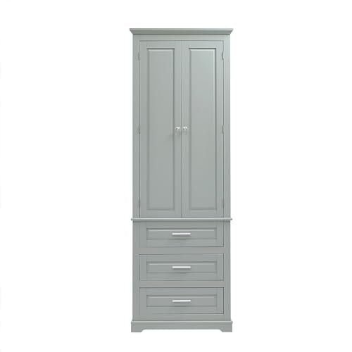 70“ Tall Storage Cabinet Pantry Cupboard with Doors and Drawers for Home Kitchen