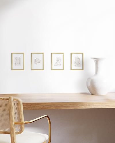 11x17 Gold Metal Picture Frames (4 Count)