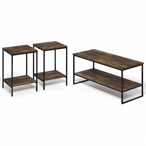 Simplistic Coffee Table and End Table Set of 3 (3 Count)
