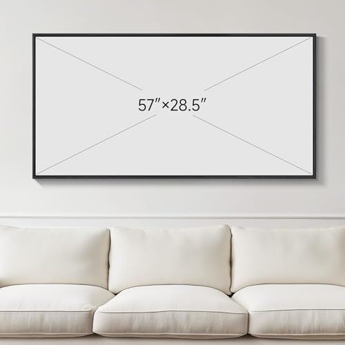 Large Framed Black and White Abstract Wall Art for Living Room