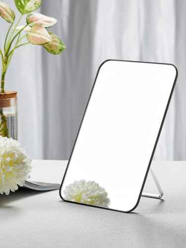 10 x 7 in Desk Makeup Mirror with Stand and Hanging Hole