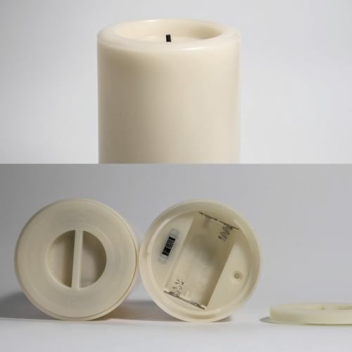 Outdoor Battery Operated Flameless Candles with Remote Timer D3”xH4” 2 PCS (2 Count)
