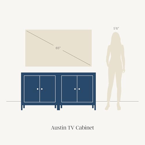 Austin Mid Century Modern Kitchen Cabinet (2 Count)