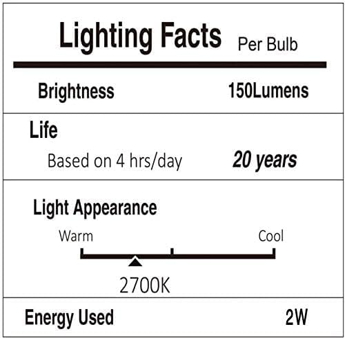24 FT Outdoor String Lights LED 2W S14 Commercial Grade Waterproof (25 Foot)