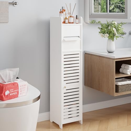 Slim Narrow Bathroom Storage Cabinet