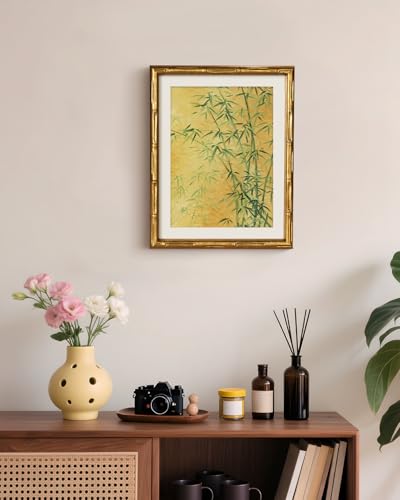 Gold Bamboo Framed Wall Art