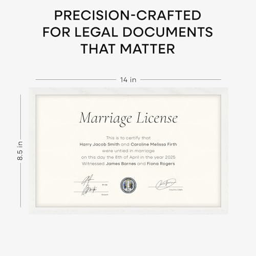 8.5x14 Black Oak Marriage License Frame (2 Count)