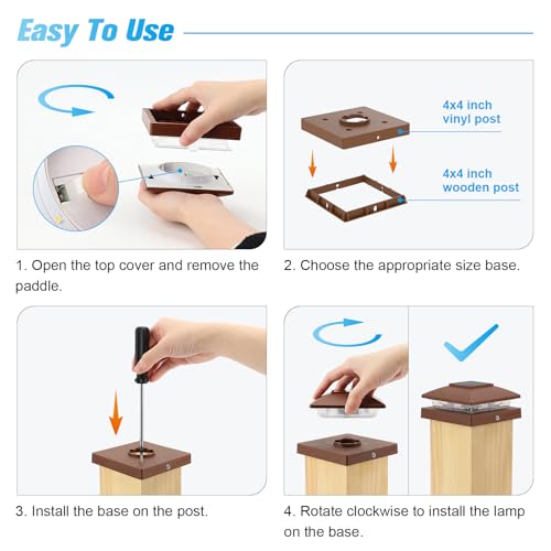 4x4 Solar Post Cap Lights (12 Count)