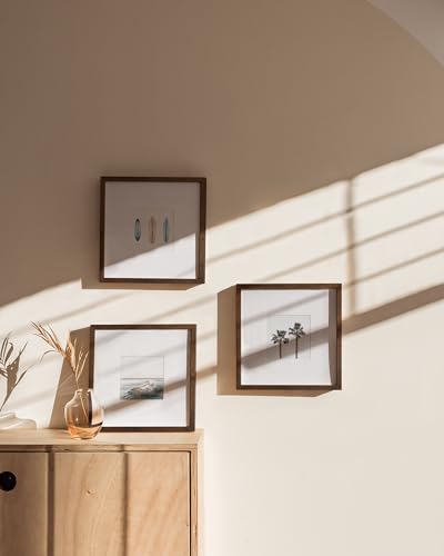 Walnut Oak Wood 10x10 Picture Frames (3 Count)