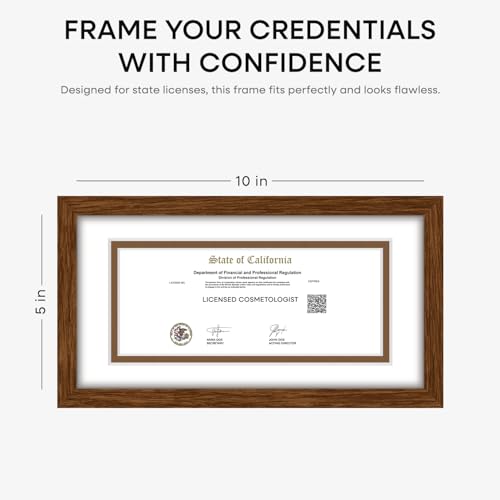 5x10 Brown Oak License Frame (2 Count)