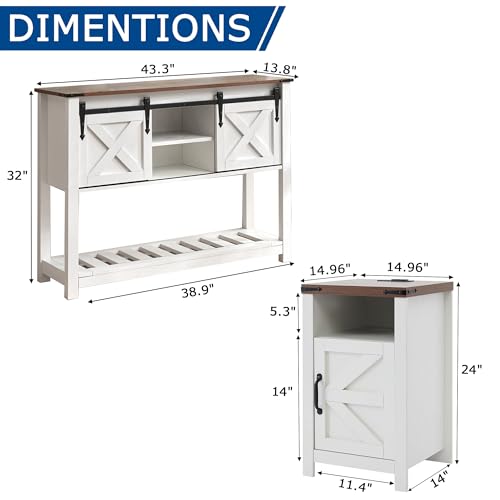 3 Piece Living Room Tables Set of 3