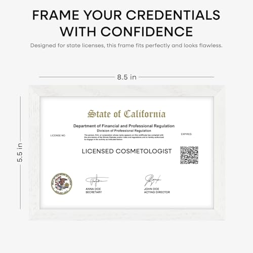 5.5x8.5 Black Oak Business License Frame (2 Count)