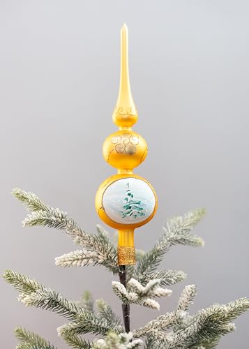 Christmas Tree Topper Mouth Blown Tree Topper Christmas Tree Topper Hand Decorated Made in Poland