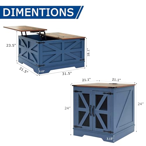 Farmhouse Coffee Table and End Table Sets of 3 (3 Count)