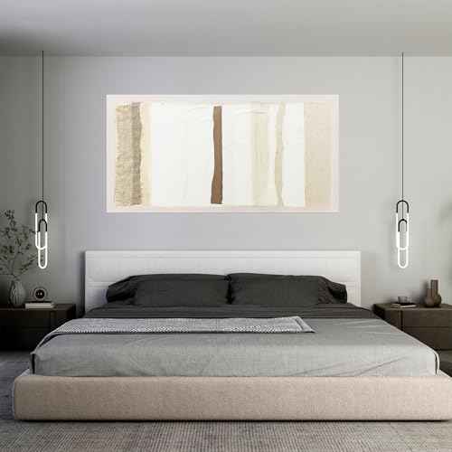 Neutral Wall Art Brown And White Wall Art Decor Artwork for Walls Large Wall Art Prints Modern Minimalist Wall Art Canvas Art Wall Decor 24"X48" for Living Room Bedroom Office Decor