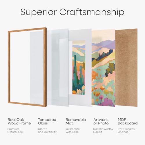 4x6 Natural Oak Picture Frame