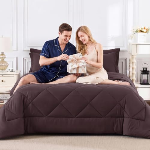 King Size Comforter Set Cocoa Powder