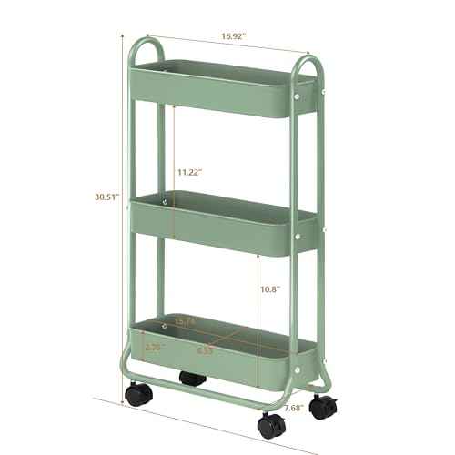 Slim Rolling Storage Cart