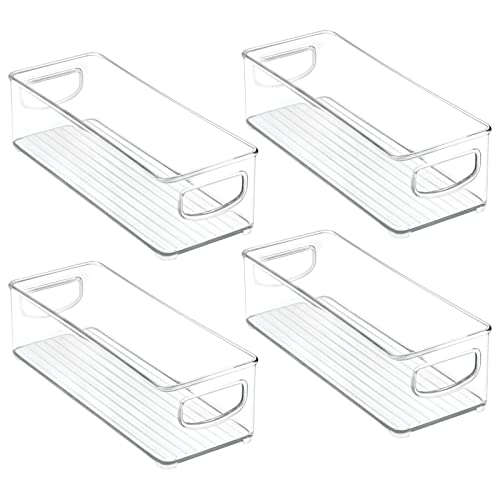 Plastic Bathroom Storage Container Bins w (4 Count)