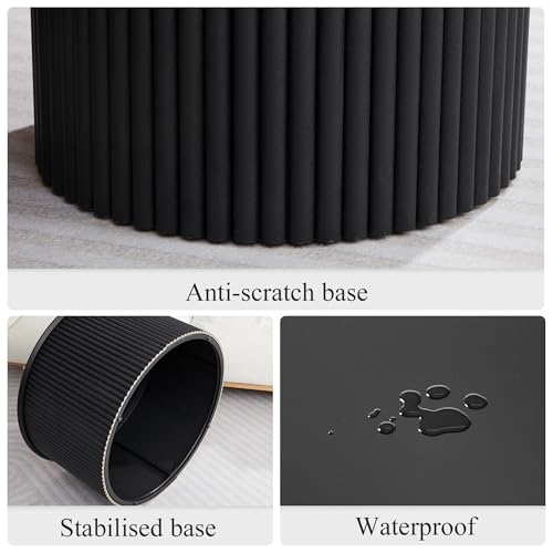 Fluted Round Nesting Coffee Table Set of 2 (2 Count)
