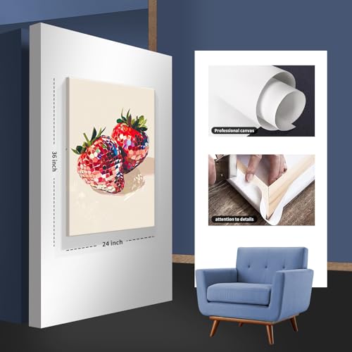 Funky Red Strawberry Disco Wall Art