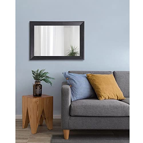 Black Mirrors for Wall Rectangle Wood Framed Large