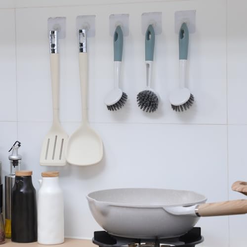 6 Pack Long Handle Dish Scrub Brush Stiff Bristles (6 Count)