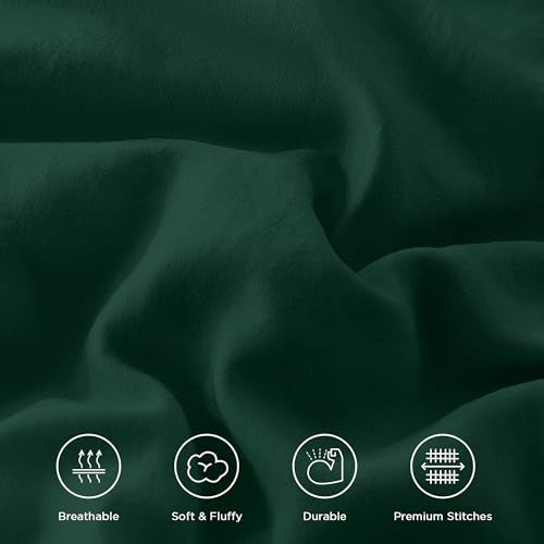 Dark Green Ruffle Oversized King Comforter Set