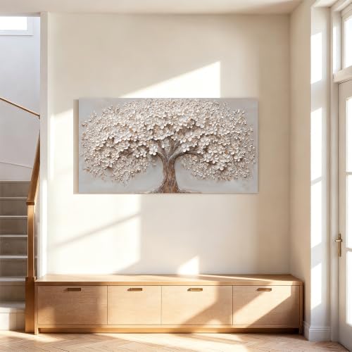 Canvas Wall Art Decor Prints Modern Botanical Wall Art Pictures for Living Room Tree of Life Wall Art Decor Prints Artwork for Walls Bedroom Office Decor 20" X 40"Printed Decorative Painting