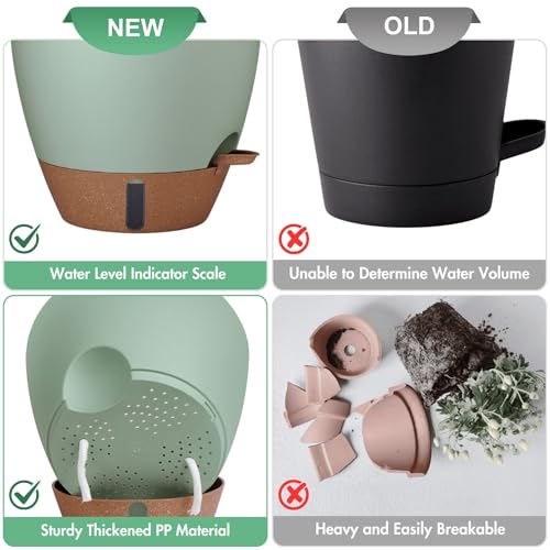 5 Pack Self Watering Pots for Indoor Plants (5 Count)