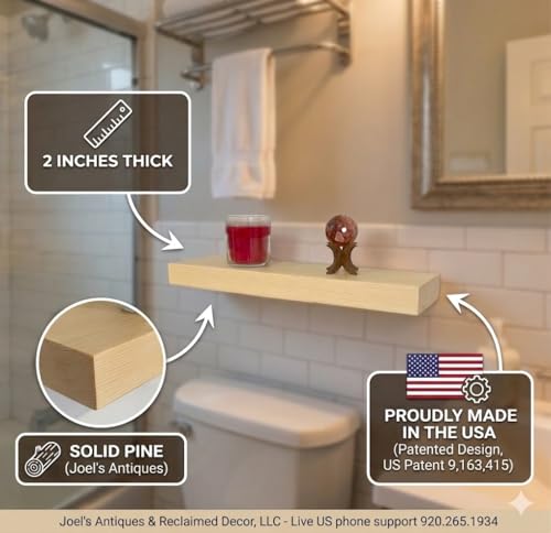 30 inchWooden Wall Shelves for Bedroom