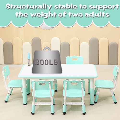 Children's Table and Chair Set Suitable for Boys and Girls Age 2 (7 Count)
