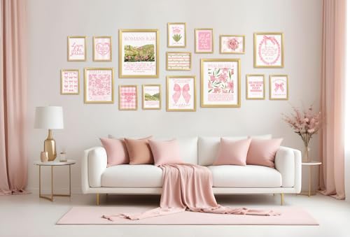 16 PCS Christian Coquette Wall Art Decor (16 Count)