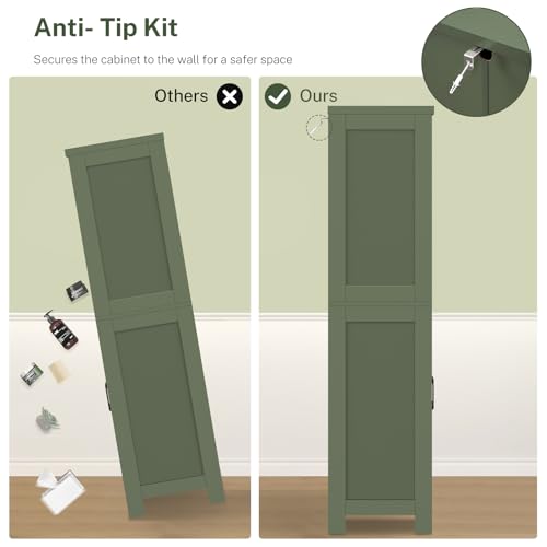 Bathroom Cabinet with Adjustable Shelf & 2 Drawers
