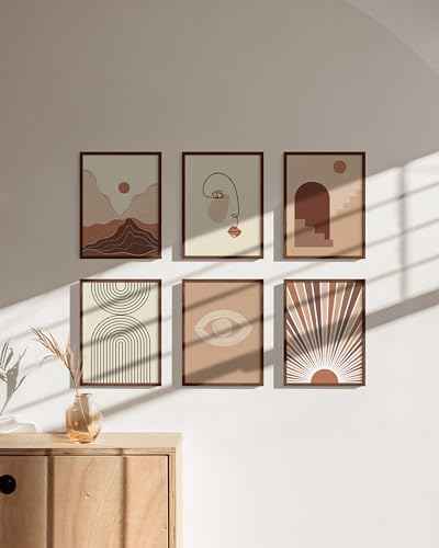 Standalone Walnut Oak Frame Set of 6 (6 Count)