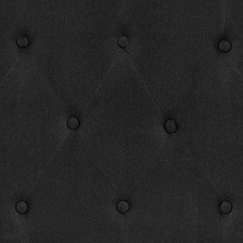 Cambridge Tufted Upholstered King Size Headboard in Black Fabric
