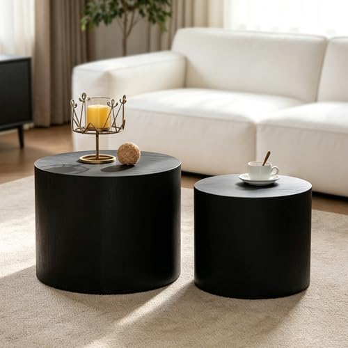 Nesting Round Coffee Table Set of 2 (2 Count)