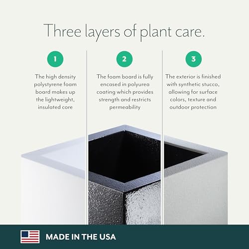 PolyStone 46" Large Rectangular Outdoor Planter Box