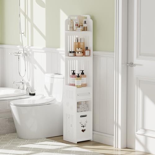 Tall Narrow Bathroom Storage Shelf
