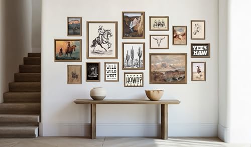 16 PCS Western Wall Art Decor (16 Count)