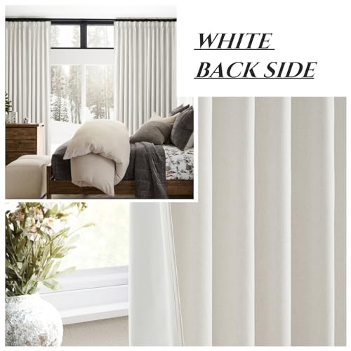 94 Inch Pinch Pleat Living Room Thermal Curtains for Winter (2 Count)