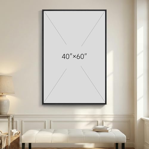 Extra Large Framed Brown Beige Abstract Wall Art for Living Room