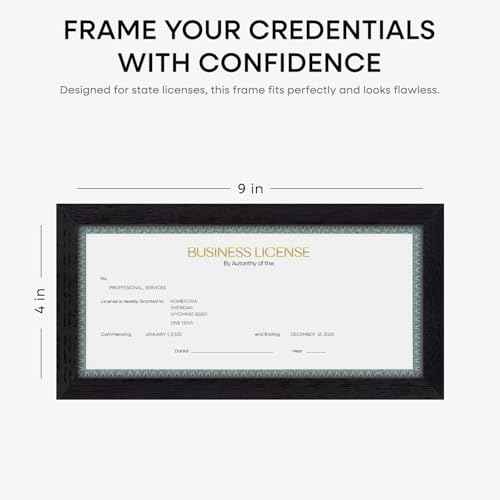 4x9 White Oak Business License Frame (3 Count)
