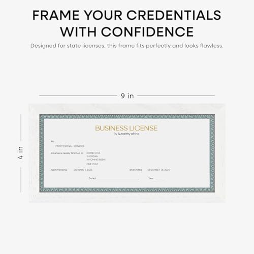 4x9 Black Oak Business License Frame (2 Count)