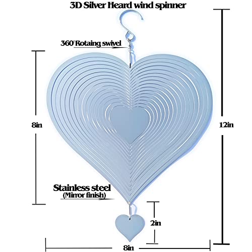 Stainless Steel Reflective Wind Spinners Outdoor Garden Decor