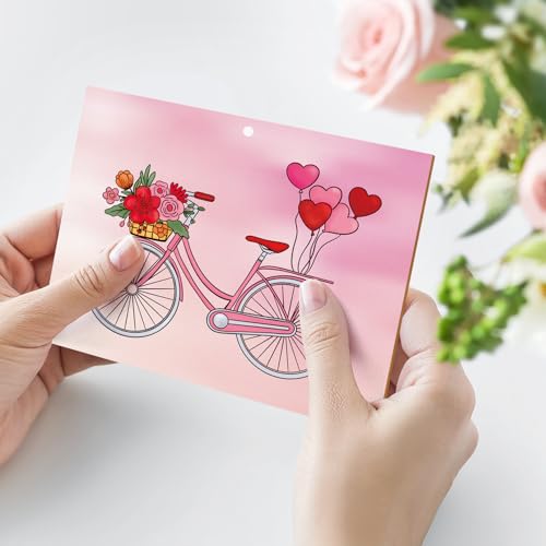 10 Pieces Large Valentine's Day Unfinished Wood Crafts to Paint for Adults